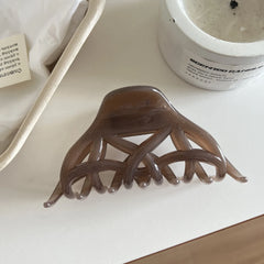 Abstract Organic Intertwined Hair Claw Clip - 4.1 Inch Modern Cutout Accessory