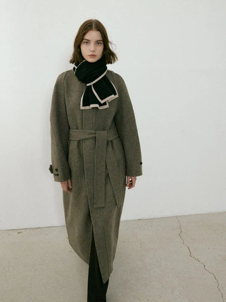 Contrast trim knit scarf - View 8 | TEVQA