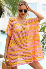 Multicolored Stripe V Neck Cover Up | Dress In Beauty