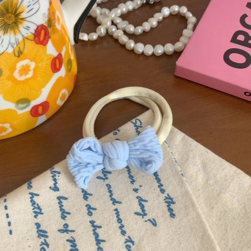 Gentle Knit Knot Bow Hair Ties for Kids - View 9 | TEVQA