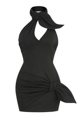 Daiki Black Mini Dress | Dress In Beauty