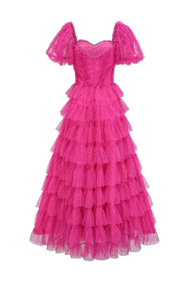 Lisette Ruffle Off Shoulder Gown - View 14 | TEVQA