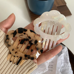 Acetate Scalloped Comb Clip - 2.5 Inch Half-Up Hair Clip