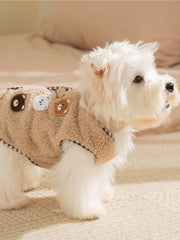 Soft Fleece Dog Vest with Scarf & D-Ring
