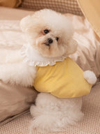 Yellow Bunny Embroidered Fleece Dog Vest