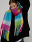 Vibrant Tartan Oversized Scarf - TEVQA