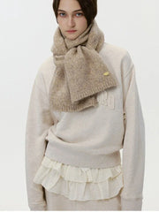 Classic wool blend ribbed scarf - View 8 | TEVQA
