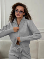 Elevated Double-Zip Knit Set - View 25 | TEVQA