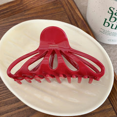 Classic French Style Octopus Hair Claw Clip - 4.3 Inch High Capacity Grip for Thick Hair