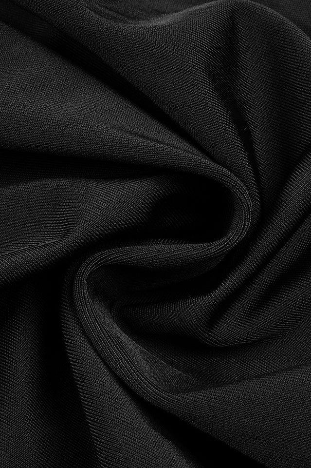 Ruched Mock Neck Mini Dress - View 18 | TEVQA