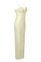 Lorelei Brown Sequin Maxi Dress with Floral Detail - View 31 | TEVQA