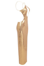 Sequin Halter Maxi Dress - View 7 | TEVQA