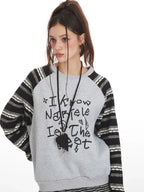 Y2K Grunge Graffiti Graphic Sweatshirt - TEVQA