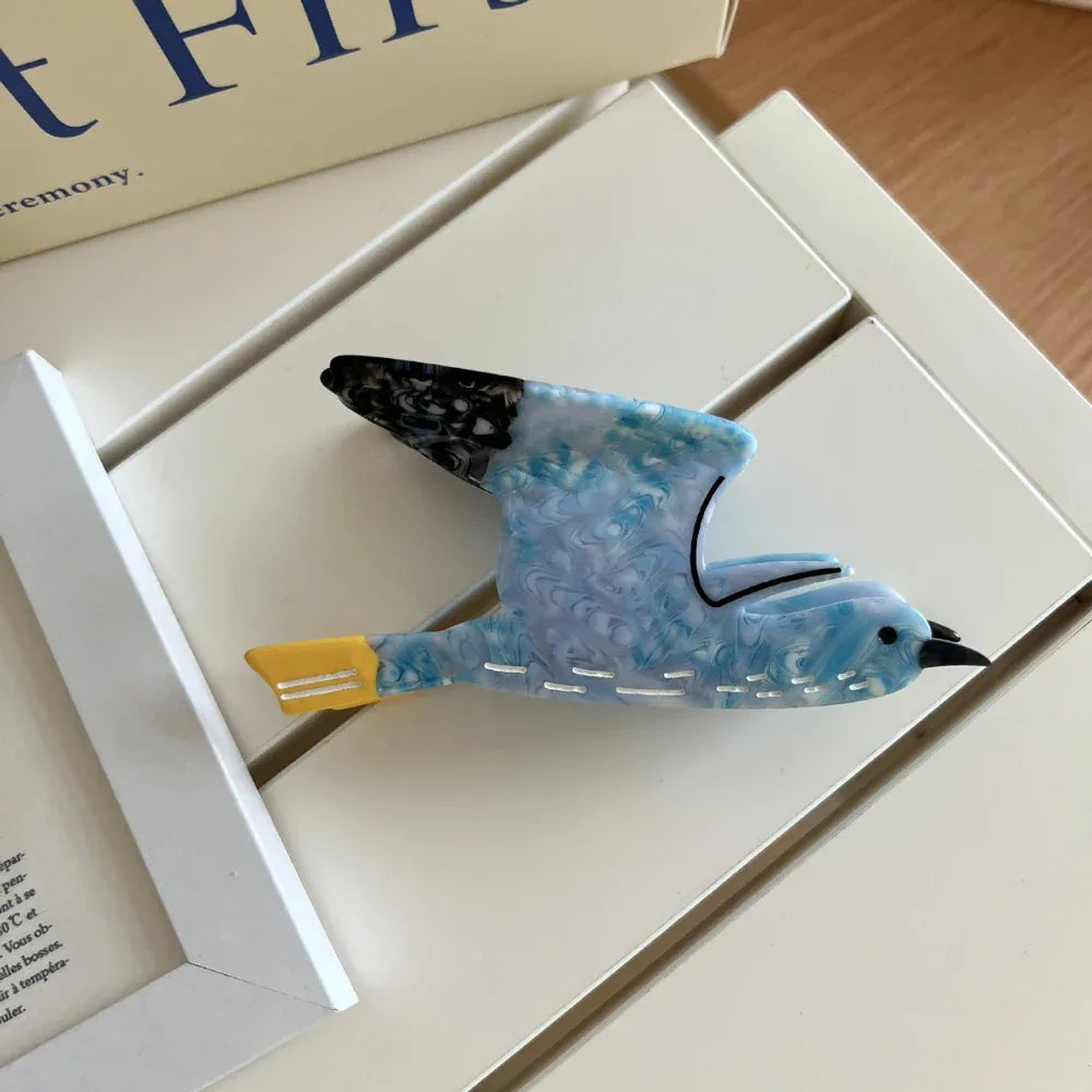 Artistic Acetate Bird Hair Claw Clip - View 8 | TEVQA