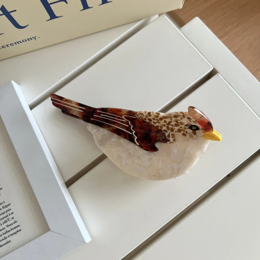 Artistic Acetate Bird Hair Claw Clip - View 7 | TEVQA