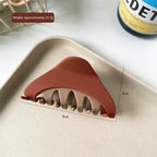 Matte two-tone triangle hair claw clip - View 9 | TEVQA