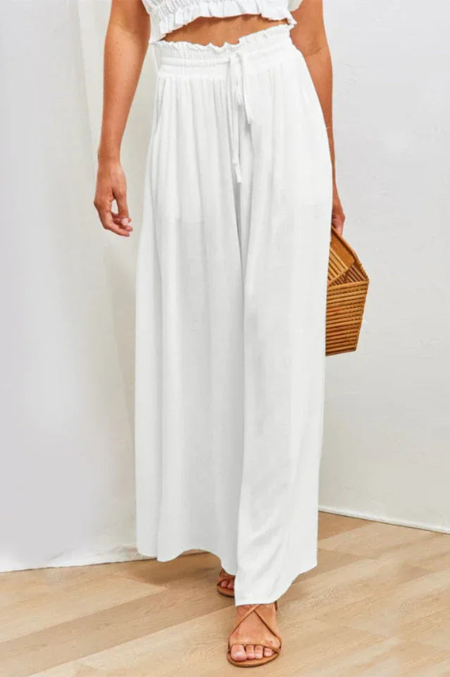 High Waisted Wide Leg Trousers - View 22 | TEVQA