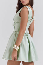 Emmeliette Satin Mini Dress - View 15 | TEVQA