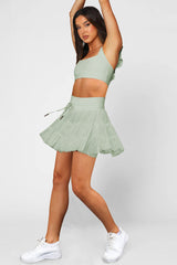 High Waist Plain Mesh Skort | Dress In Beauty