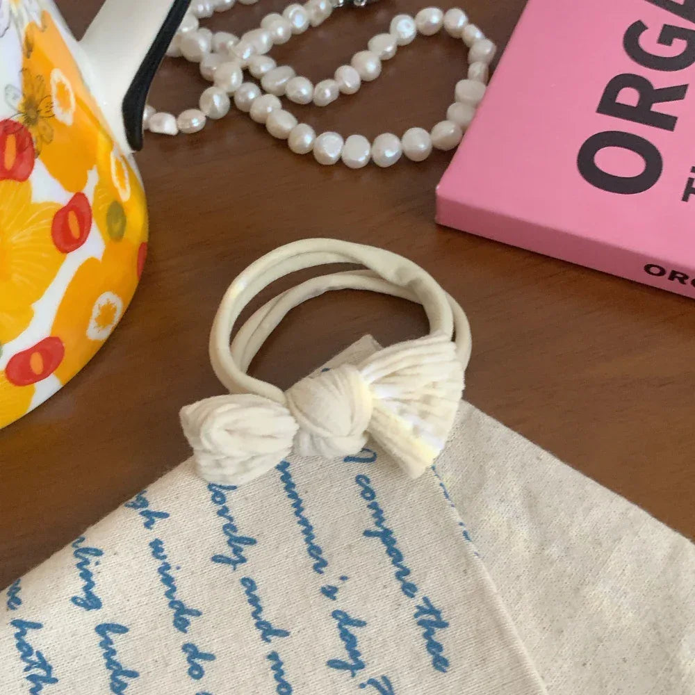Gentle Knit Knot Bow Hair Ties for Kids - View 12 | TEVQA