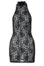 See Through Lace Mini Dress - TEVQA