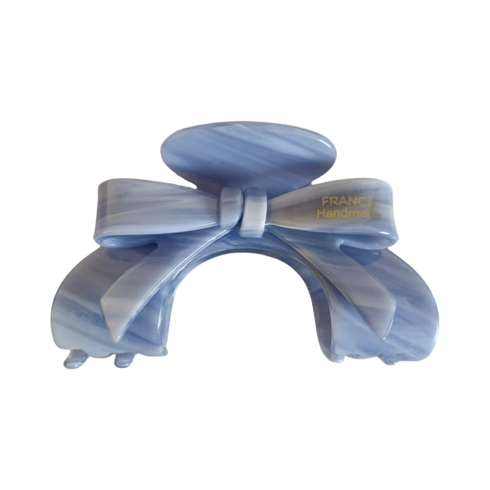 Arched Bow Acetate Hair Claw Clip - 3.5 Inch Ergonomic French Style Clip