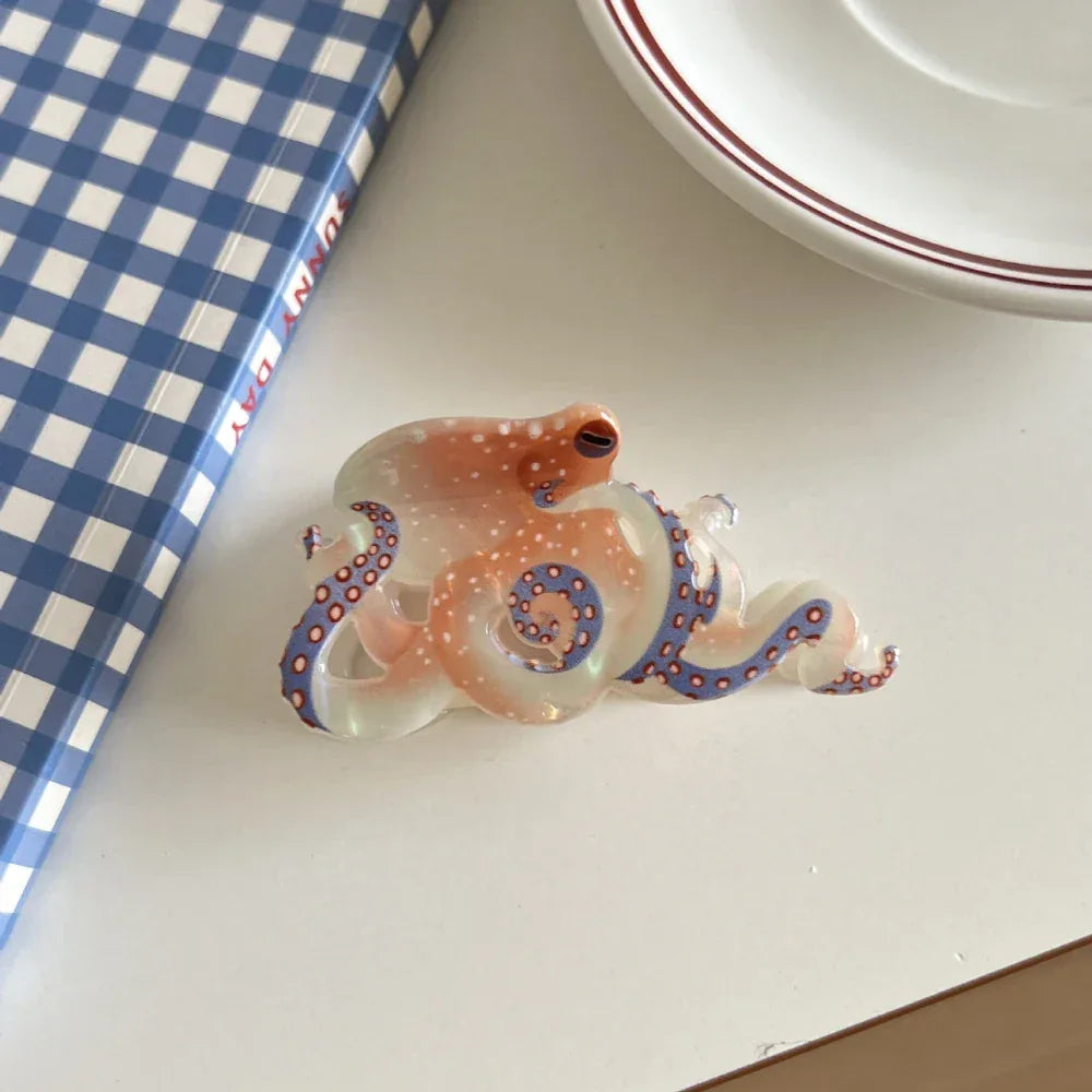 Octopus Acetate Hair Claw Clip - View 8 | TEVQA
