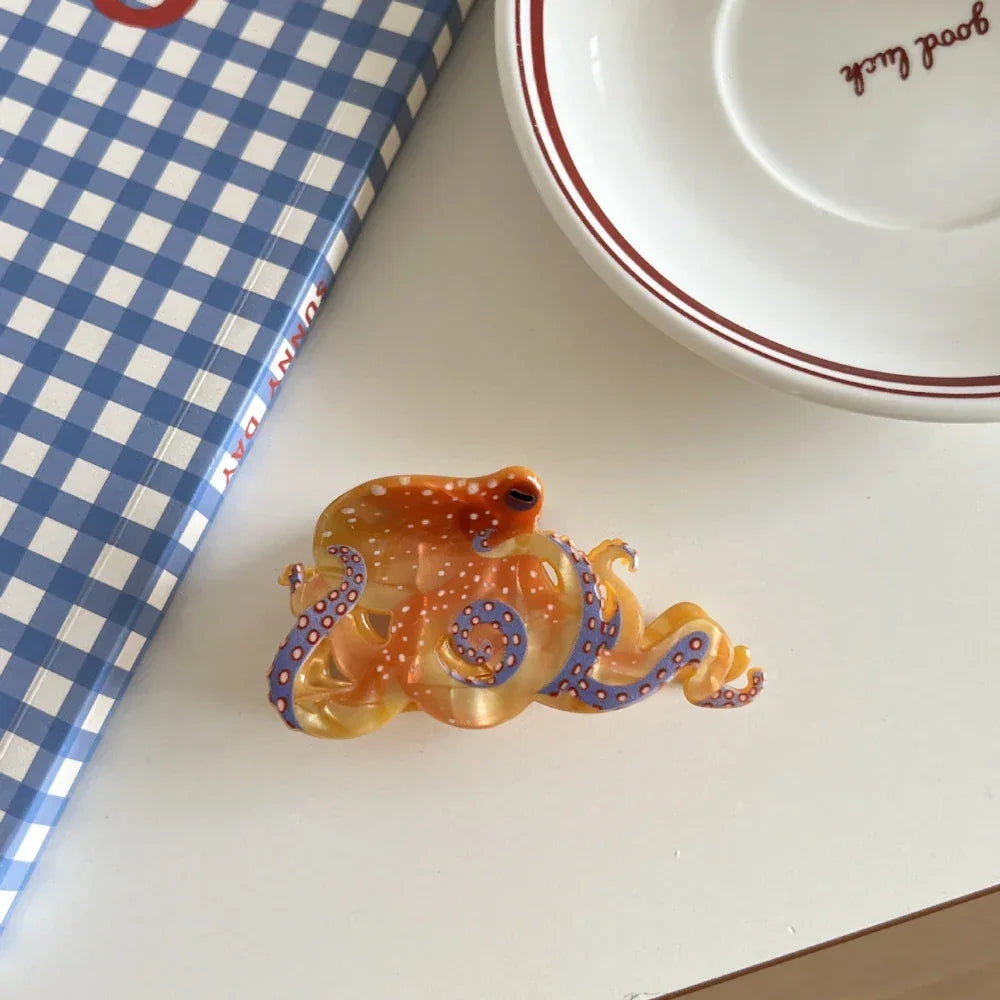 Octopus Acetate Hair Claw Clip - View 6 | TEVQA