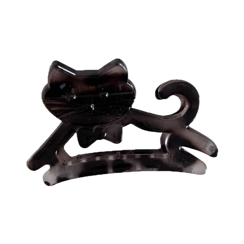 2.8 Inch Hollow Cat Acetate Hair Claw - Small/Medium Size