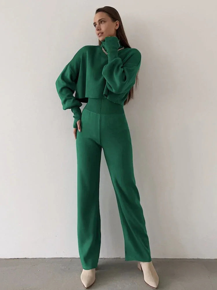 Ribbed knit two-piece set - View 6 | TEVQA