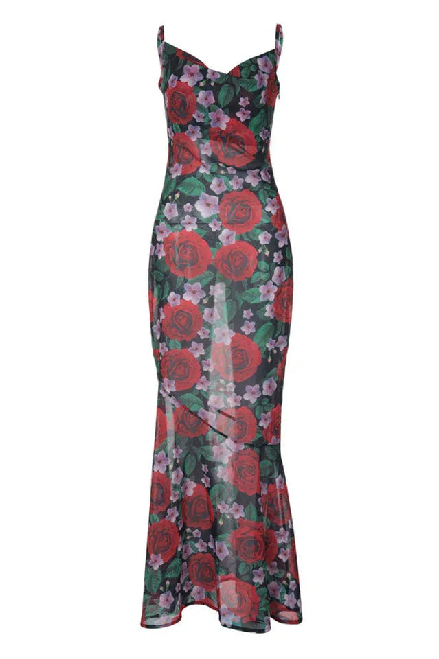 RONAN Floral Cami Long Dress - View 9 | TEVQA