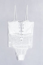 Hollow Out Lace Bodysuit & Lingerie - TEVQA