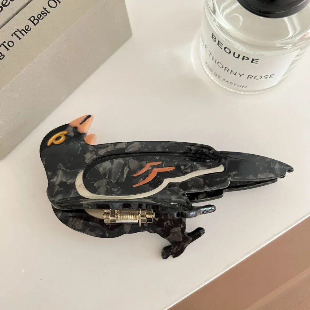Artistic Acetate Bird Hair Claw Clip - View 7 | TEVQA
