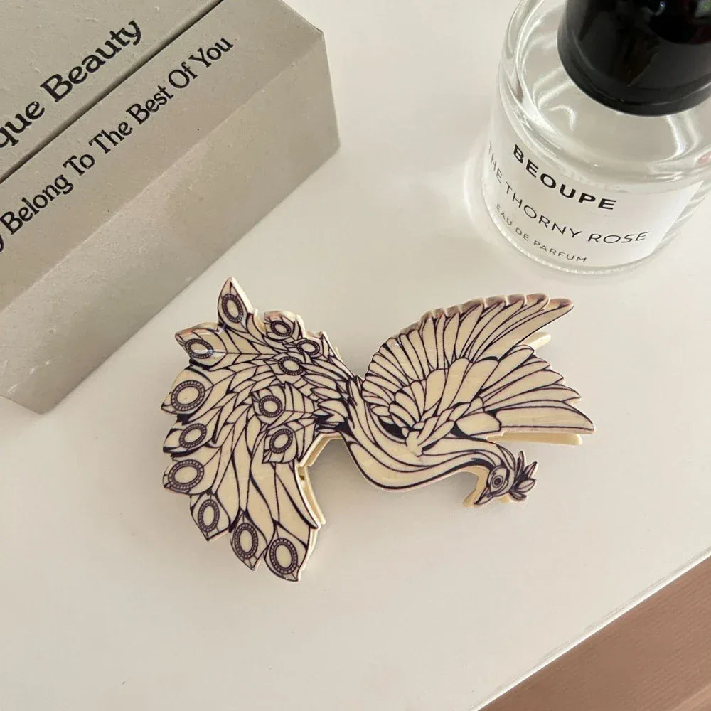 Artistic Acetate Bird Hair Claw Clip - View 6 | TEVQA