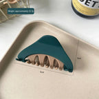 Matte two-tone triangle hair claw clip - View 7 | TEVQA