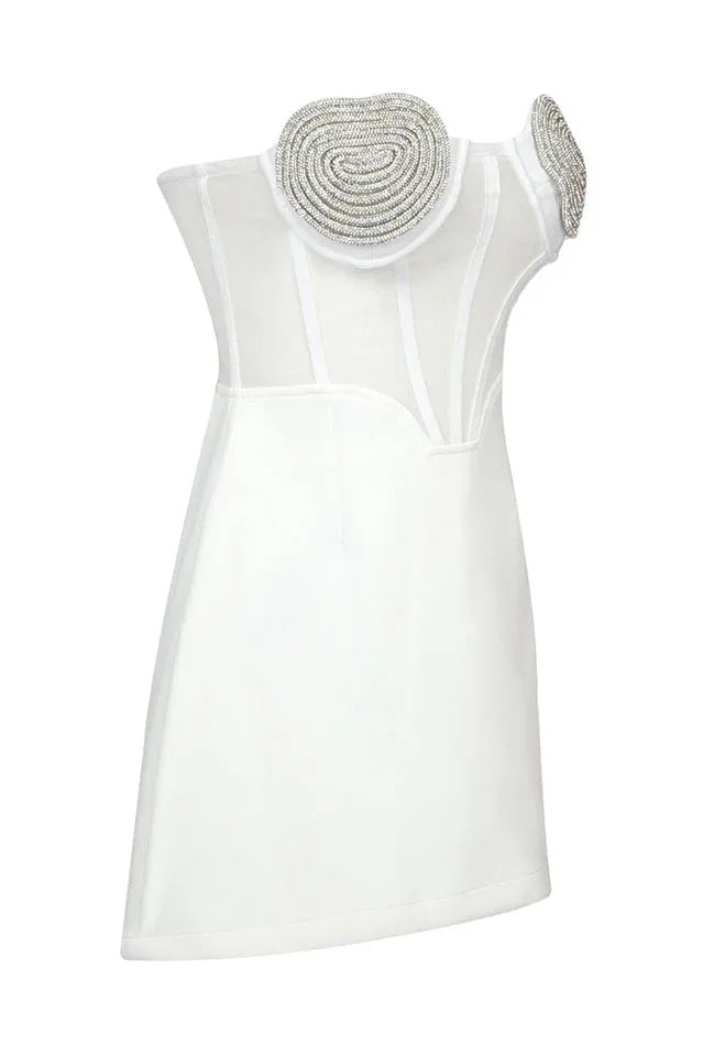Crystal Heart Strapless Fit and Flare Dress - View 22 | TEVQA