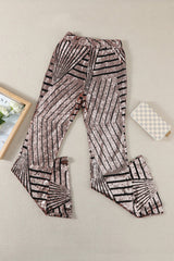 Sequin High Rise Flare Pants | Dress In Beauty