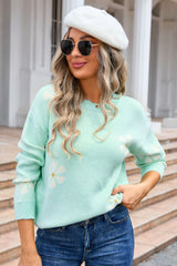 Round Neck Long Sleeve Sweater | Dress In Beauty