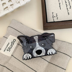 Whimsical Dog Breed Acetate Hair Claw Clip (3.7 Inch) - TEVQA