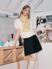 Korean Style Soft Knit Scarf Cheese Yellow