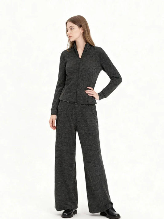 Comfy Chic Striped Two-Piece Set - TEVQA