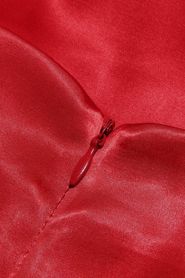 Satin Square Neck Mini Dress - View 9 | TEVQA