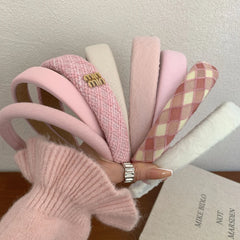 Wide Padded Pink Headband - 1.2 Inch Volumizing