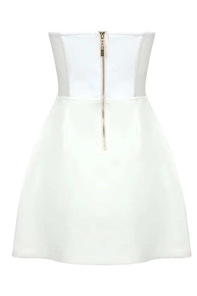 Crystal Heart Strapless Fit and Flare Dress - View 23 | TEVQA