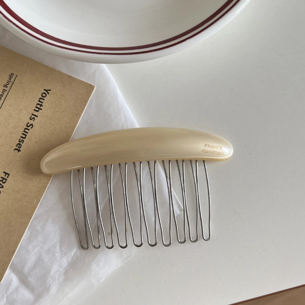 Curved Acetate French Hair Comb - 3.3 Inch