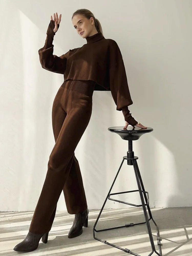 Ribbed knit two-piece set - View 10 | TEVQA