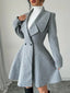 The Genevieve Fit & Flare Wool Coat Dress - TEVQA