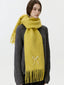 Wool Blend Pearl Bow Scarf - TEVQA