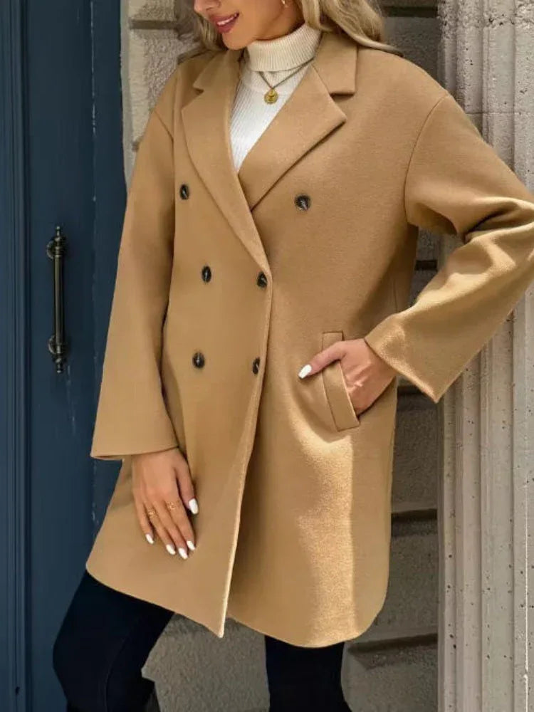 The Clara Classic Double-Breasted Coat Secondary image
