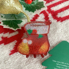 Mini Christmas glitter hair claw clip - View 11 | TEVQA